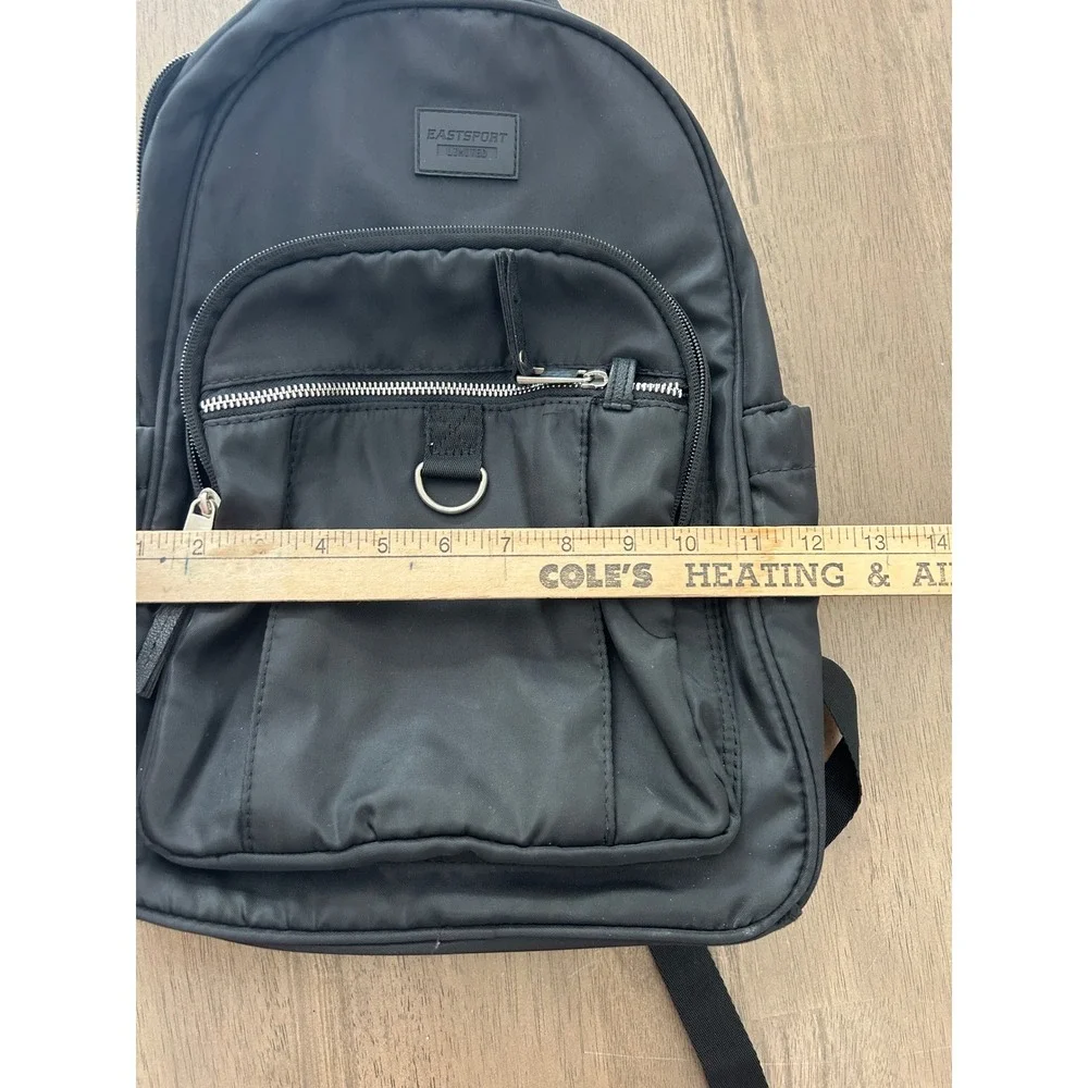 Eastsport Limited Black Polyester Backpack Multi Pocket School Bag 11160W0